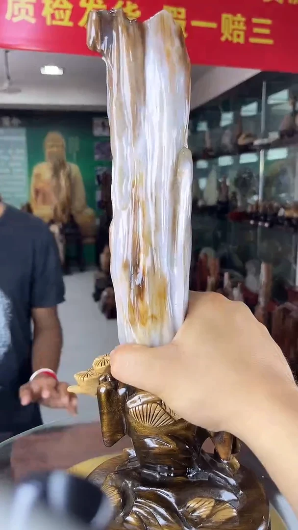 未镶嵌珠宝奇石硅化玉缅甸天然树化玉摆件