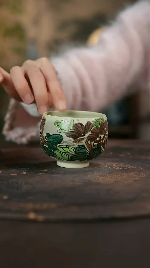 景德镇陶瓷杯碗柴烧多人