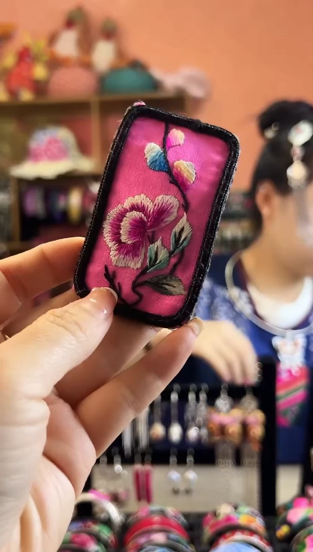 织绣艺枝独绣老绣饰品331