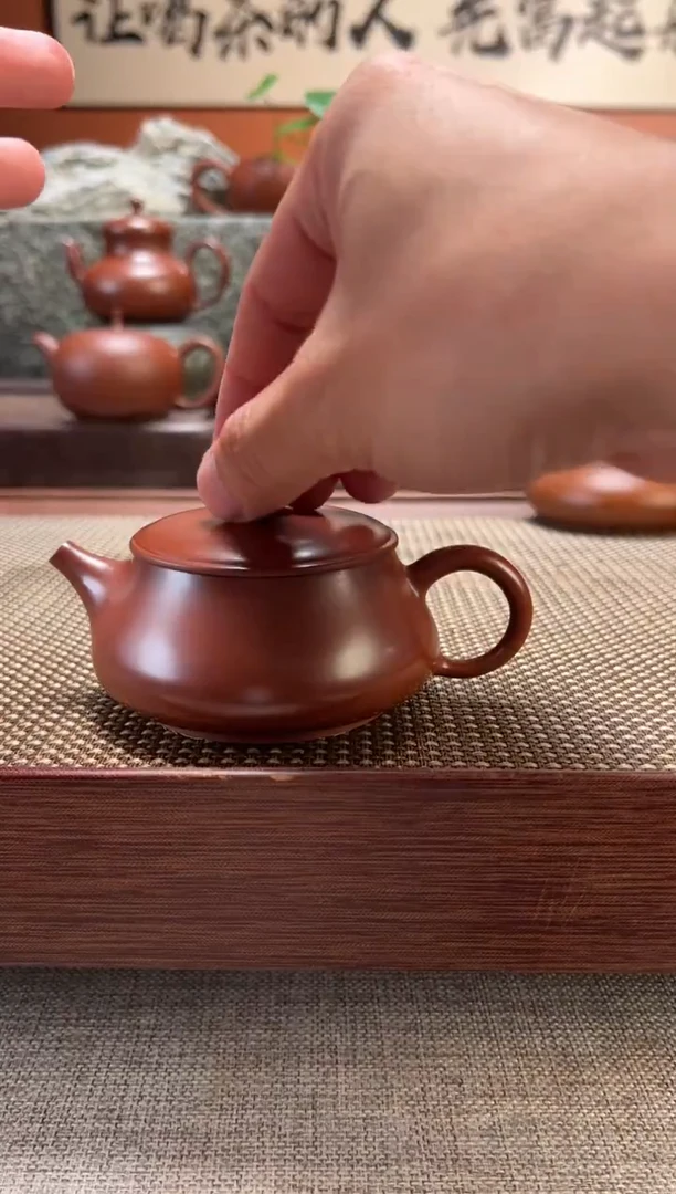 茶壶朱泥汉瓦壶 全手工超薄胎 纯料朱泥