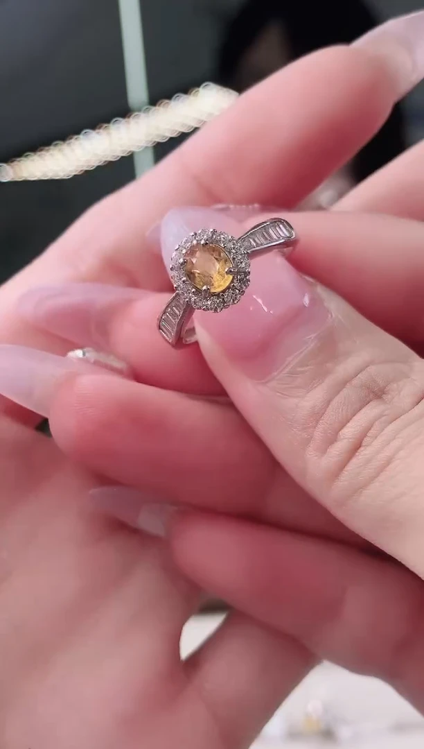 【闪购商品】彩色蓝宝石戒指银S925镶嵌37-17