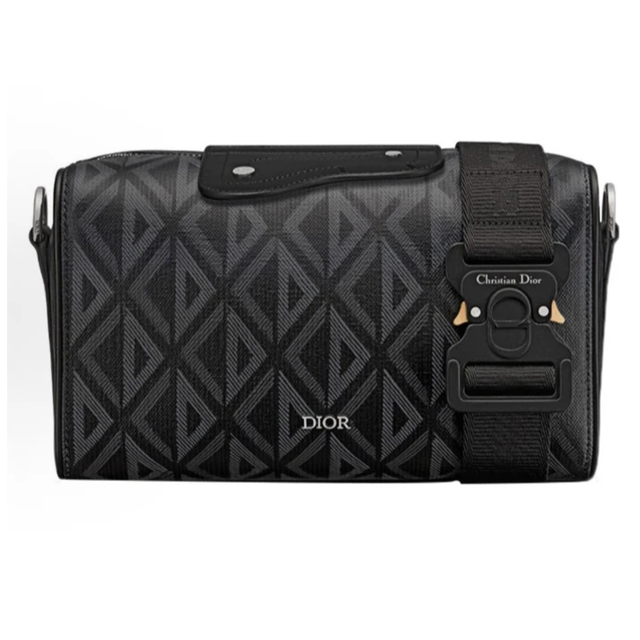 99新 DIOR/迪奥 【静文】Lingot CD 黑色 圆筒包/BGH403040001