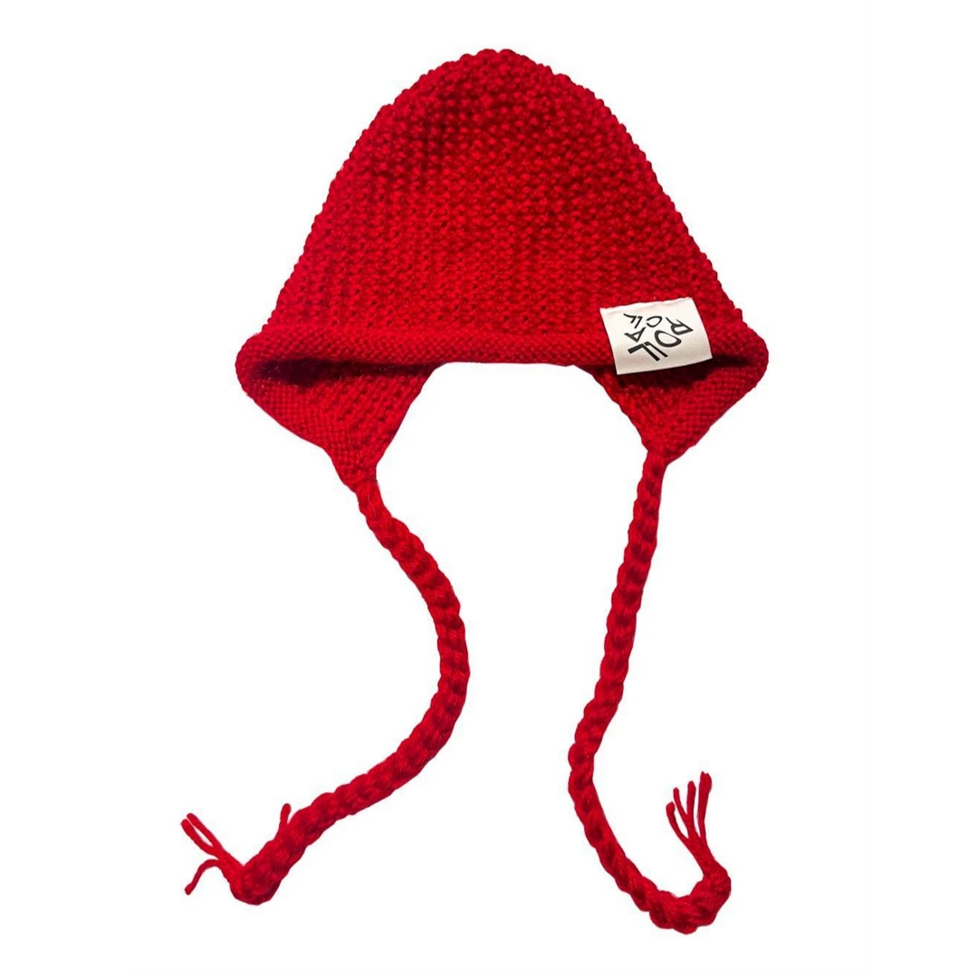 【茉舍】ROLLCALL  绞花尖顶针织毛线帽子女秋冬QHRL24WKC03-598