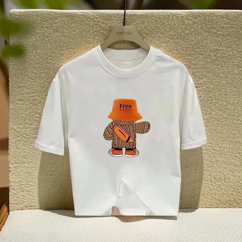 长袖T恤夏季痞帅潮牌宽松休闲重磅短袖恤美式青年男款半