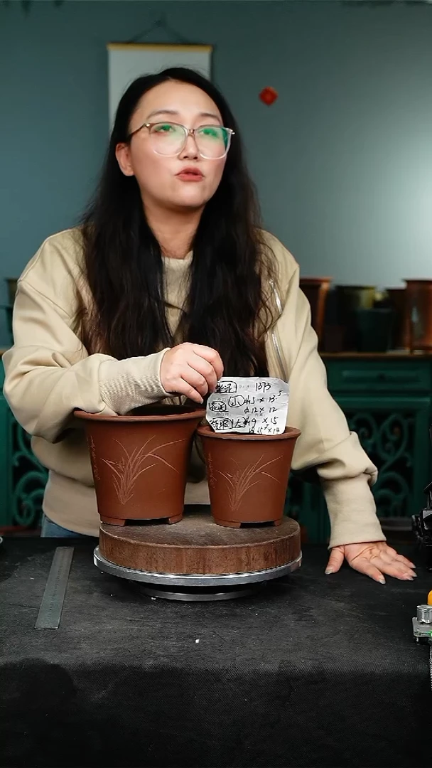 紫砂花盆1373瑕疵花泥