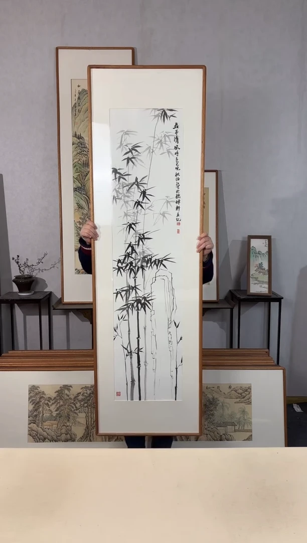 国画手绘*君子清风*52*172cm