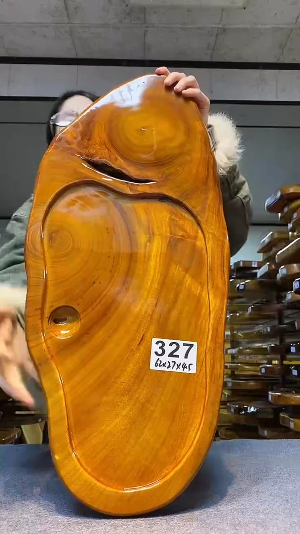 实木原木茶盘 一物一拍(不含配件）