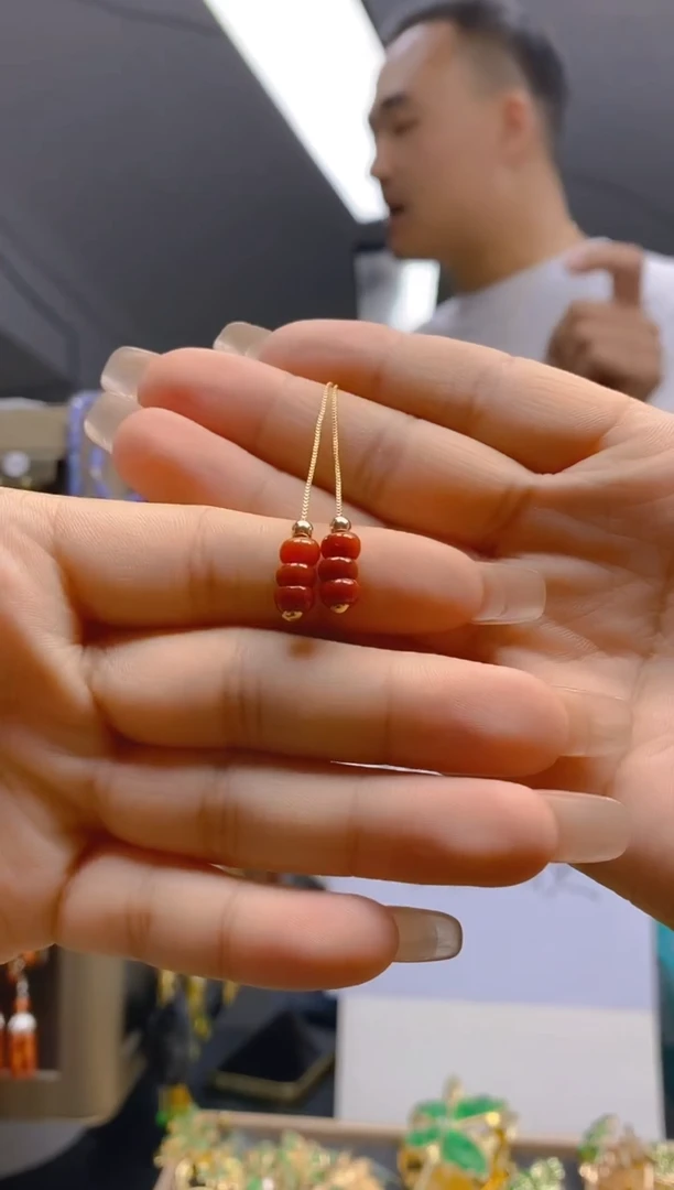 翡翠合金耳饰019翡翠耳线