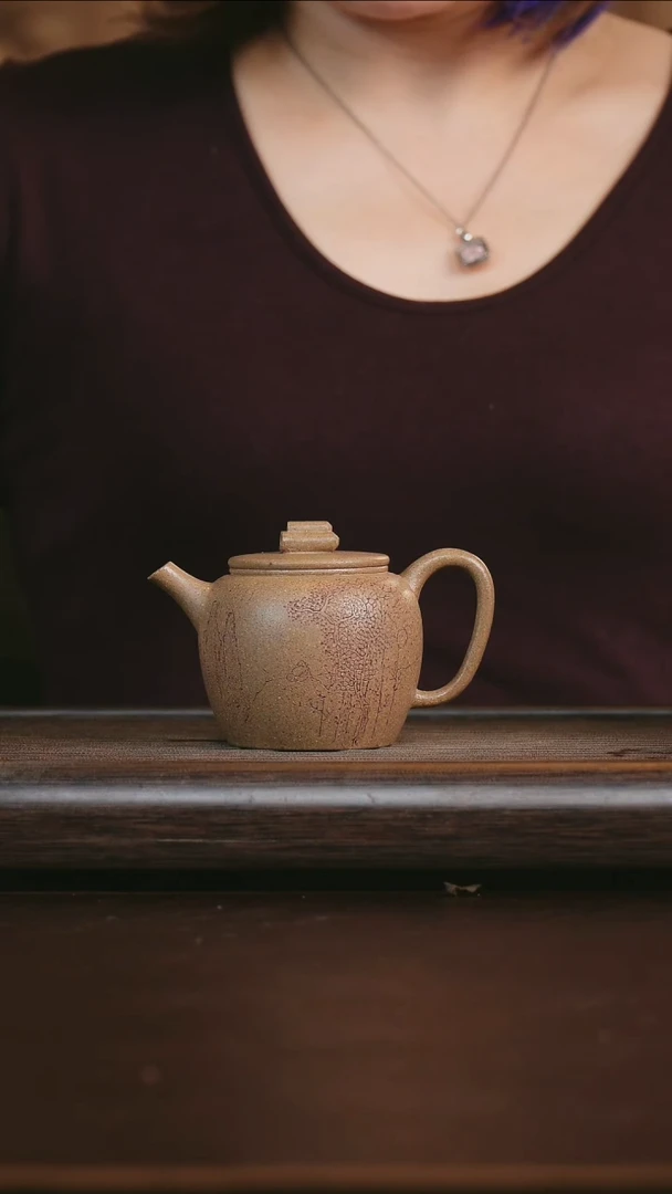 茶壶紫砂艺品紫砂 精选墨绿段 书卷汉瓦150cc