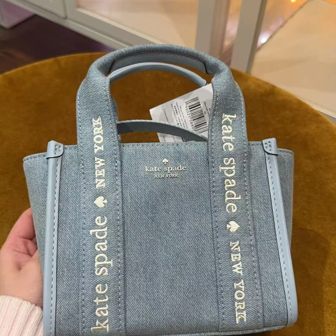 【预售】Kate spade/凯特丝蓓丹宁迷你托特包KL066