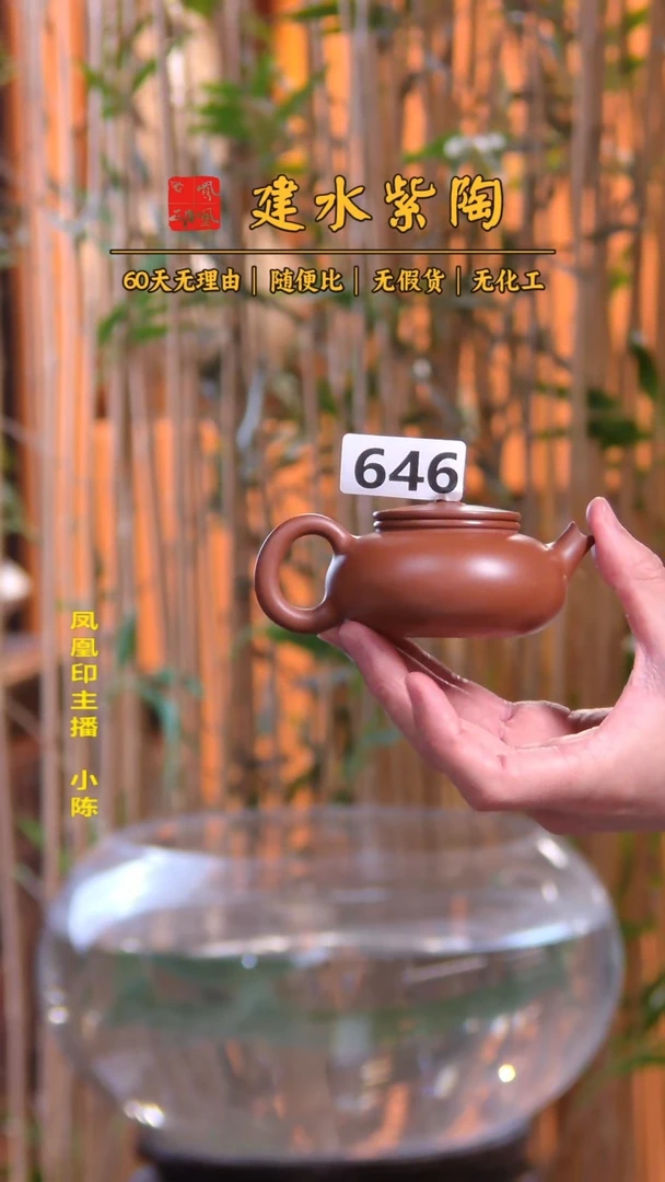 佩*? 建水紫陶单壶瑕疵放漏/B 646