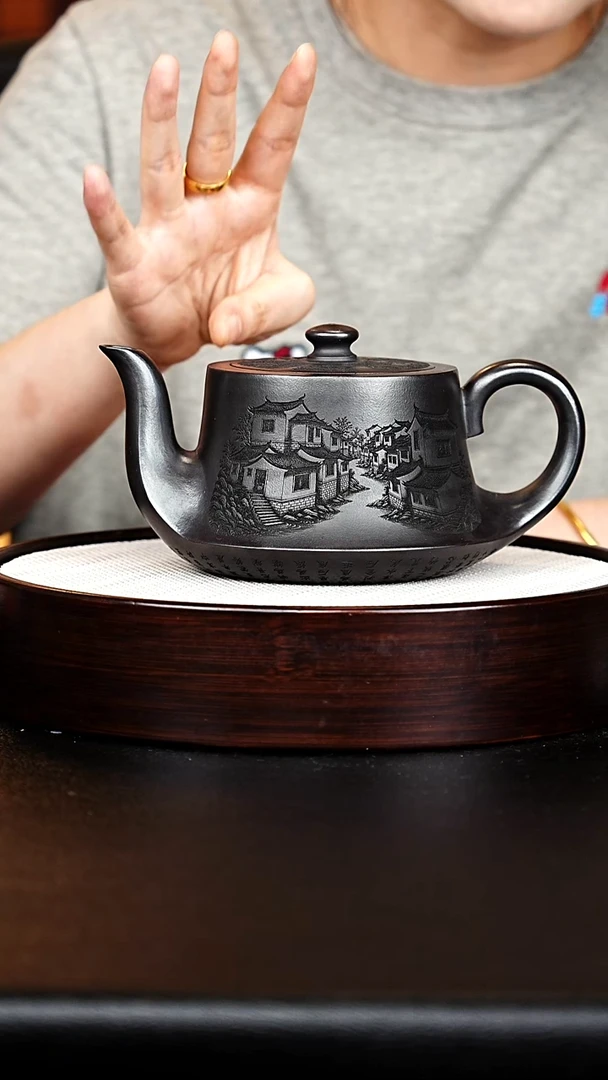 茶壶紫砂紫砂壶 曲壶