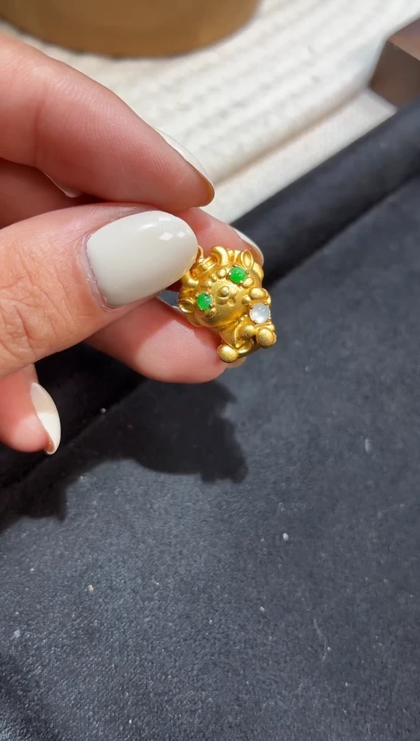 吊坠(不含链)银S925镶嵌翡翠吊坠