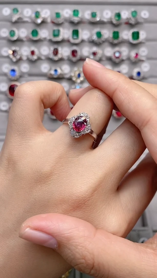 【闪购商品】碧玺18K金戒指18K金镶嵌·