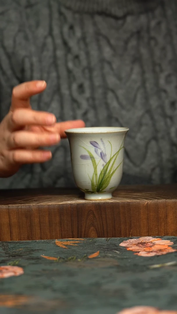 杯釉下彩手工手绘同款陶器