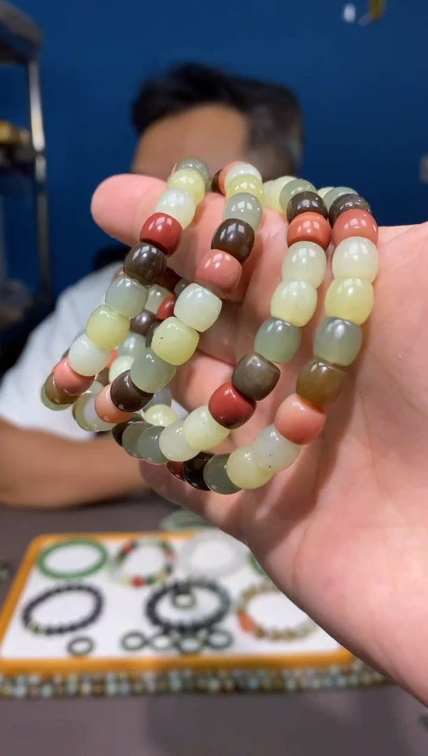 手链未镶嵌和田玉颜色多样性发货拍一发一