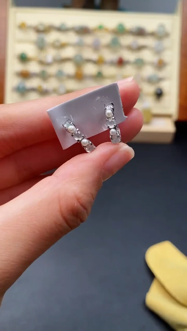 翡翠戒指银S925镶嵌天然翡翠A货222   3-3