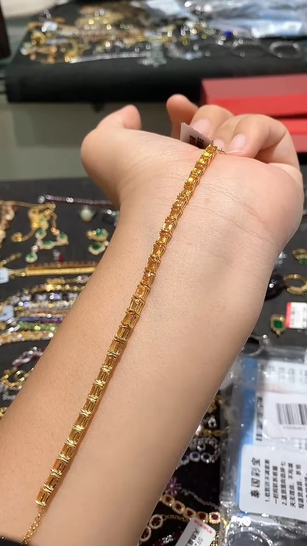蓝宝石手链银S925镶嵌耳钉