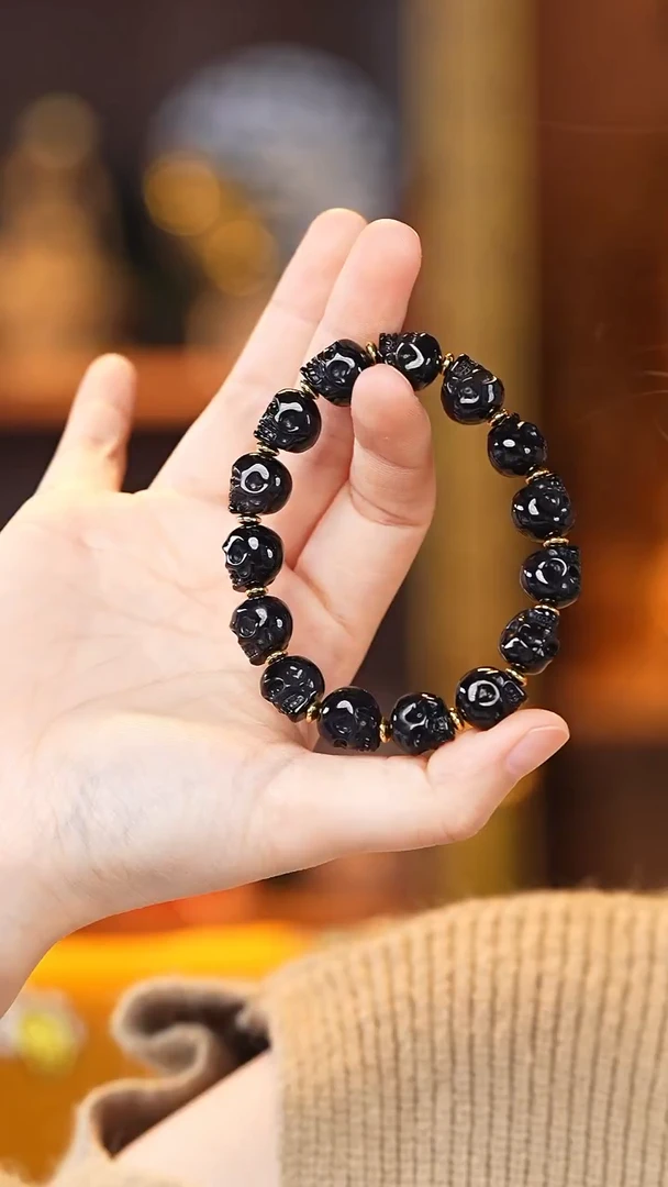 玛瑙/玉髓（覆膜）颈饰未镶嵌阿呆手串