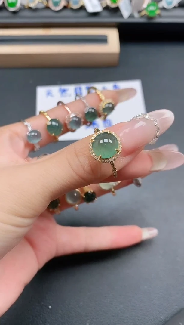 银S925镶嵌戒指翡翠1111
