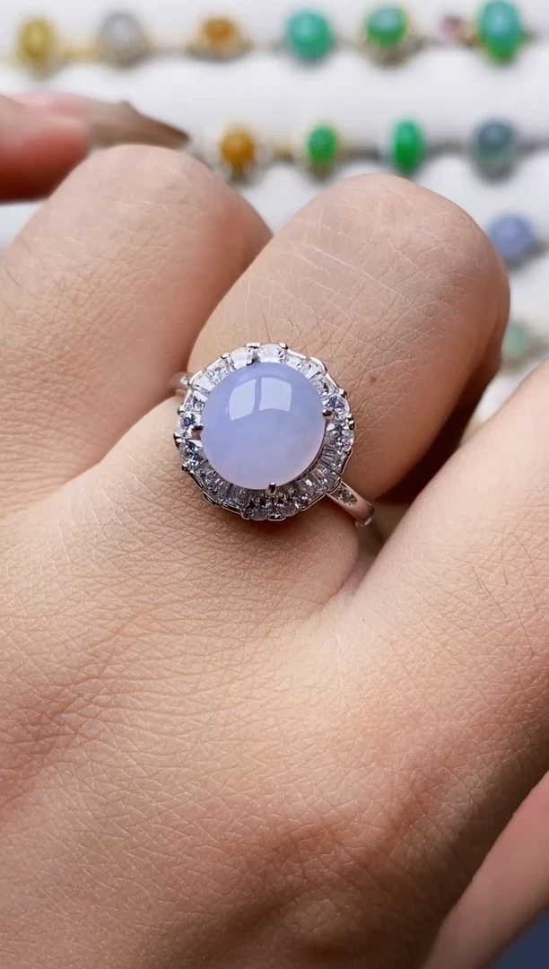 银S925镶嵌戒指翡翠2030