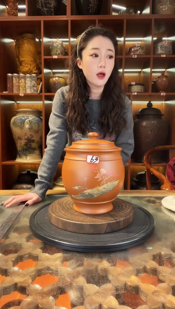 【闪购商品】缸云南建水紫陶复烧茶罐@63