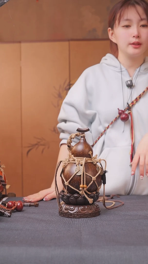 1348号链接精品大漆葫芦现货现发[一物一拍]不包含莲花底座