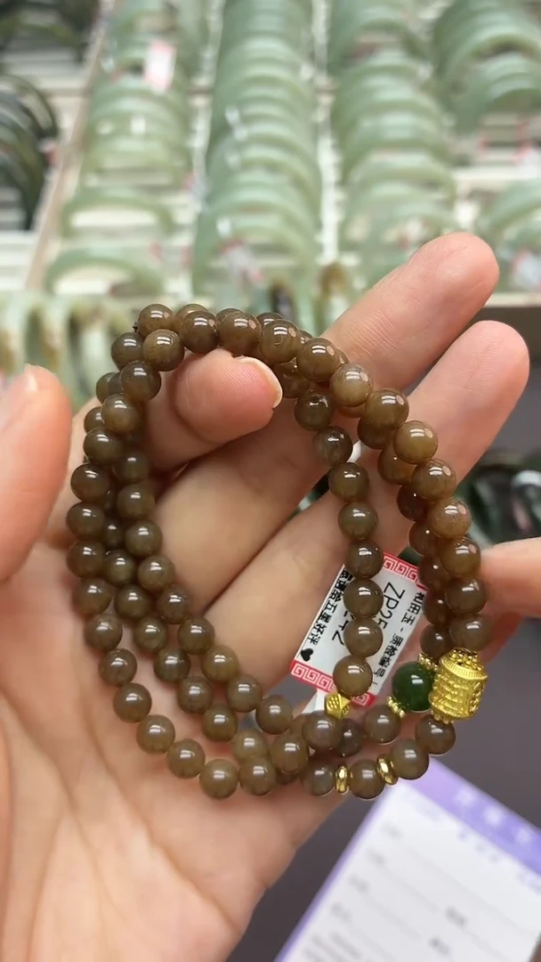 项链未镶嵌和田玉（糖玉）88颗 仙女链/多圈 微色差