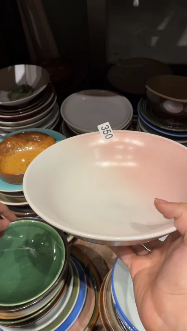 瓷片左****酒350 桃夭深汤盆1个