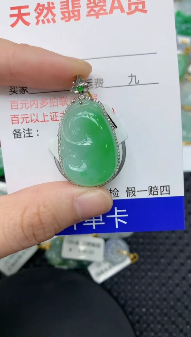 【闪购商品】翡翠颈饰18K金镶嵌11111111