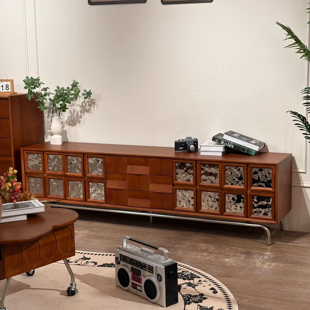 【冰美式电视柜】中古风复古斗柜阳台客厅实木简约家用意式玄关轻奢