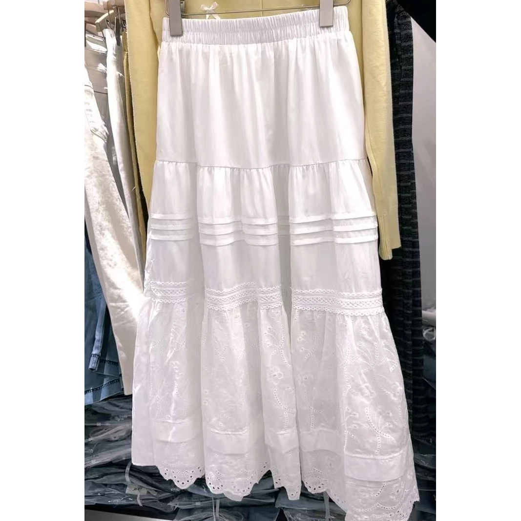 1988 STUDIO•松紧腰蕾丝刺绣花边蛋糕裙