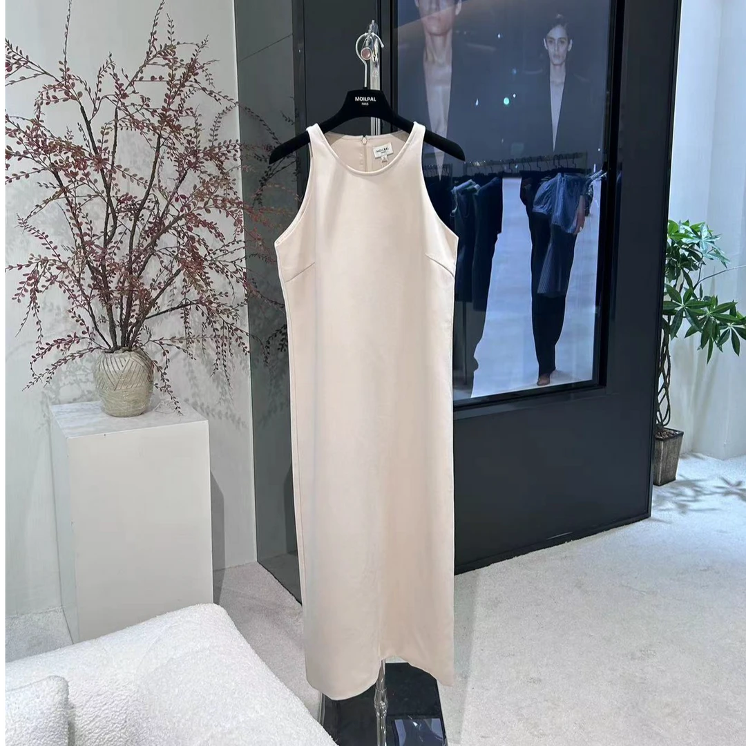 【MOILRAL】高级感纯色无袖2024夏季新款连衣裙针织时尚百搭155