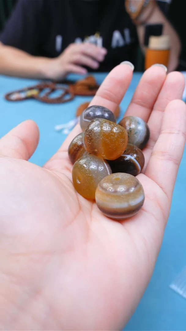 【闪购商品】玛瑙/玉髓单颗未镶嵌19mm浮光跃金玛瑙单颗多样性发一
