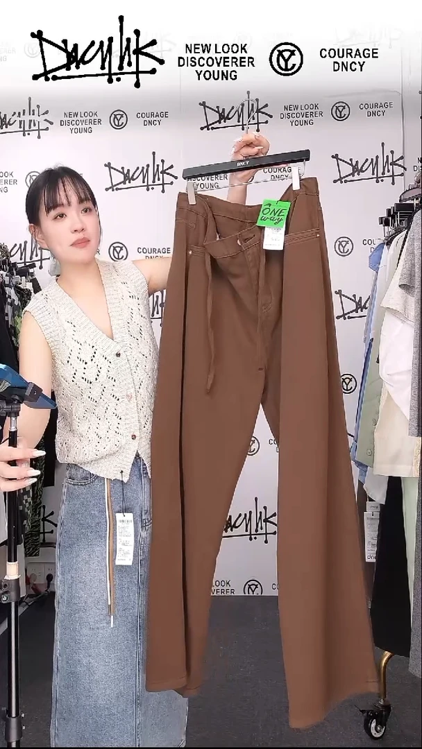 抽绳收腰阔腿裤均码