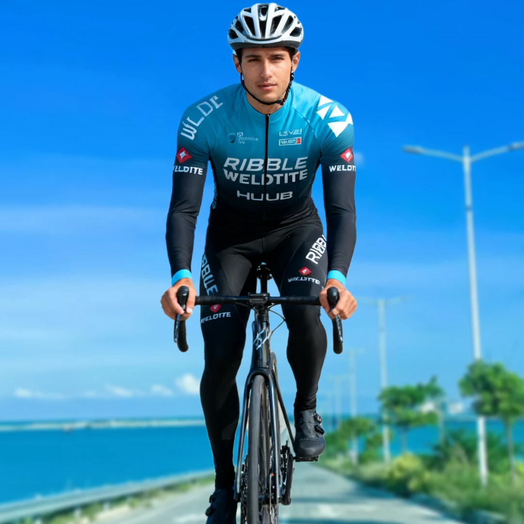 春秋骑行服长袖套装速干透气公路自行车运动装备亲子单车服轮滑服