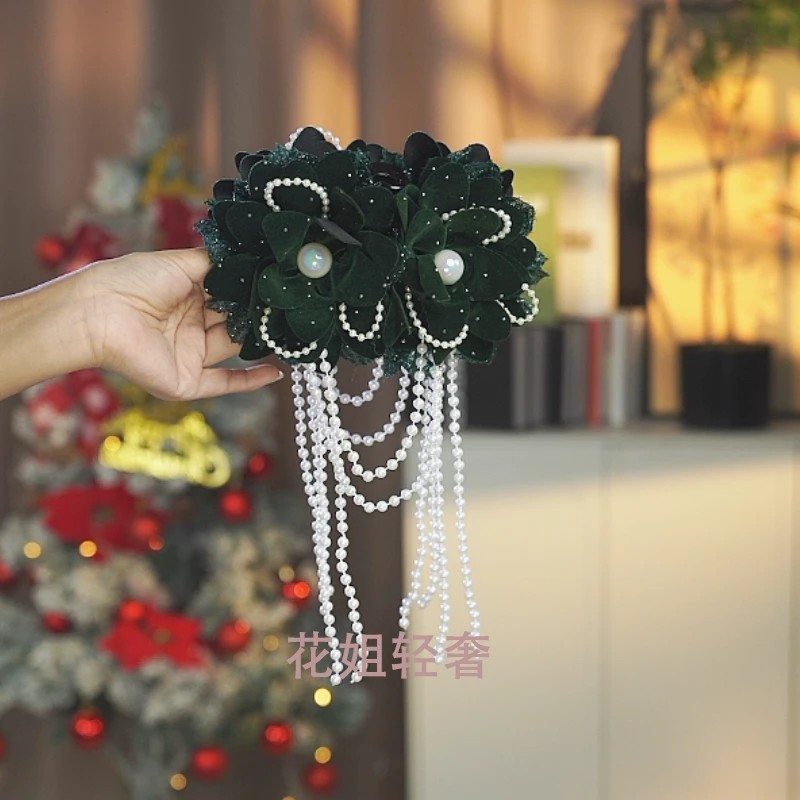 【珠帘玉幕】韩版秋冬新款头饰发夹时尚百搭发饰甜美蝴蝶结抓夹