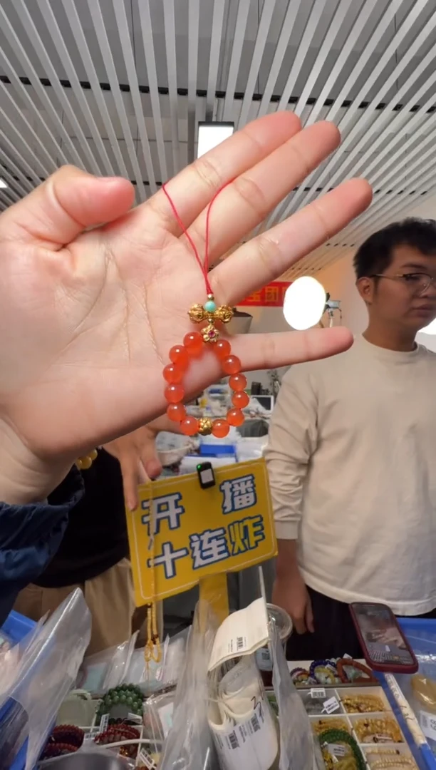 银S925镶嵌手链南红玛瑙约6mm保山料南红挂件DIY配件S925银