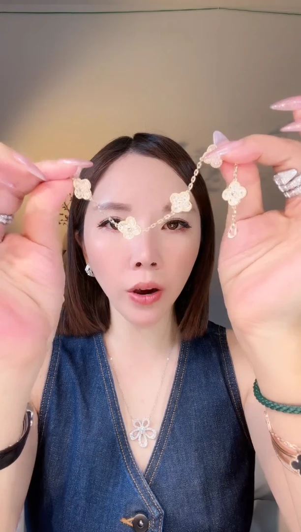 【闪购商品】钻石手链18K金镶嵌满钻五花手链