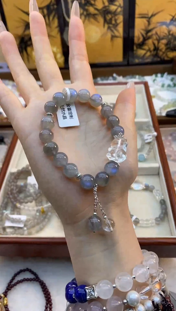 【闪购商品】水晶手链未镶嵌灰月光提溜