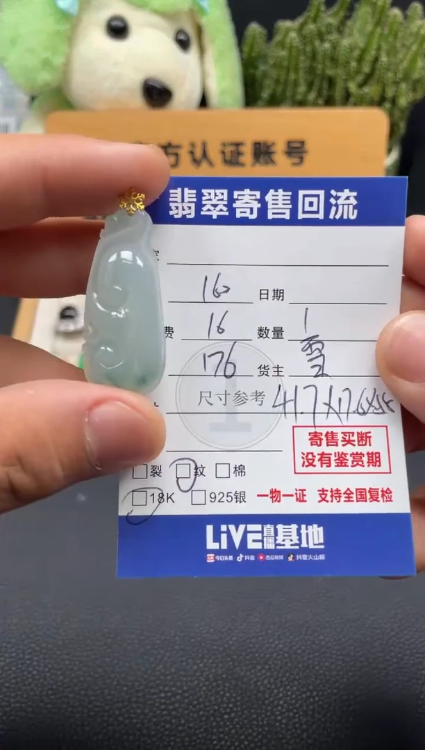 颈饰18K金镶嵌翡翠10149398