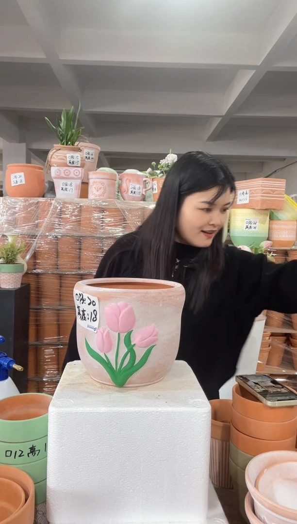 【闪购商品】红陶复古粉花郁金香20-18