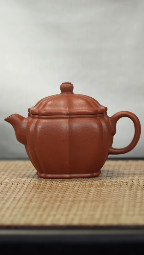 【闪购商品】紫砂茶壶生砂朱泥筋纹汉瓦