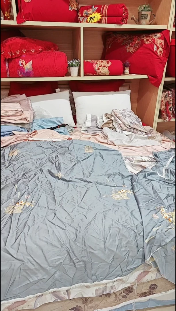 银鼠毛天丝棉布头1.3*2.5两块