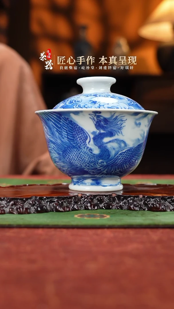 谷子窑双凤盖碗买买买买买