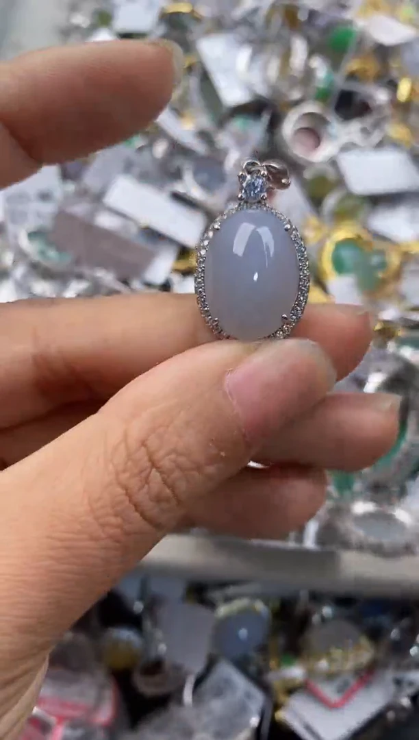 银S925镶嵌戒指翡翠3333----5