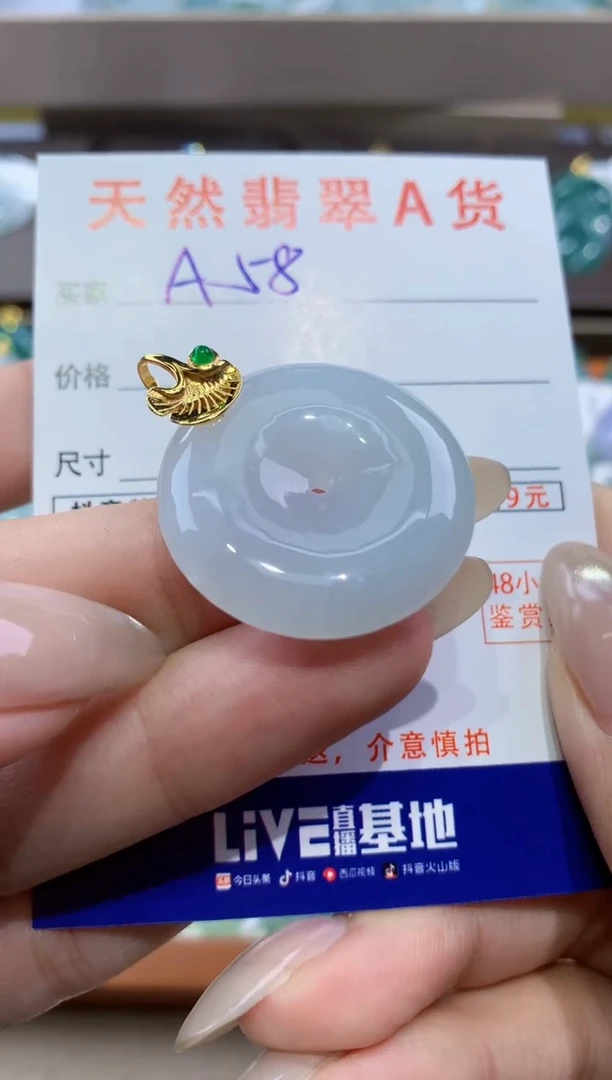 颈饰未镶嵌翡翠天然翡翠A货挂件