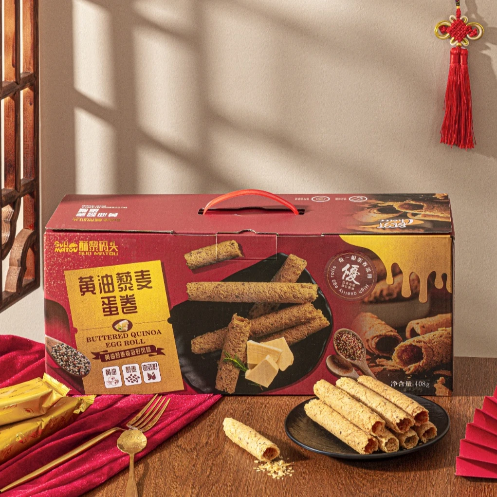 【多妹专属】黄油或黑松露藜麦蛋卷408g12小包共24根零食