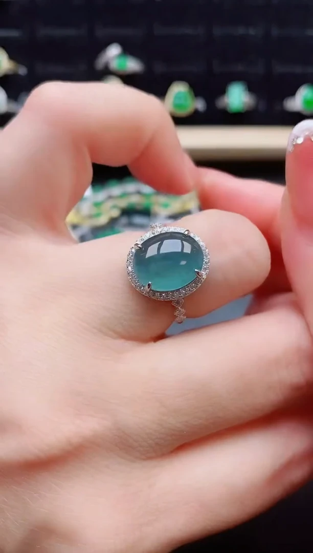 【闪购商品】翡翠戒指银S925镶嵌1212