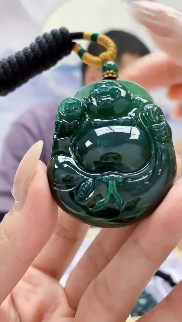 定制翡翠未镶嵌4898MM-毛货挂件136
